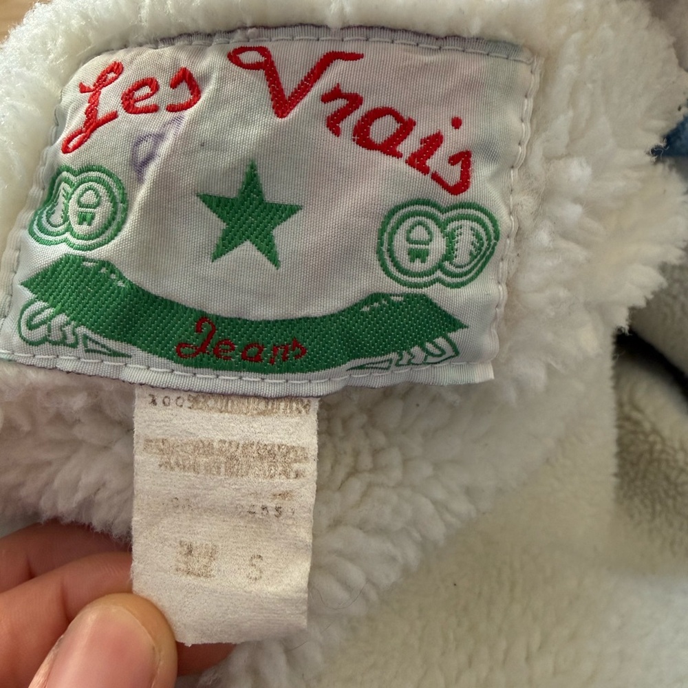 1980’s Denim Les Vrais Sherpa lined boxy fit - Picture 5 of 5